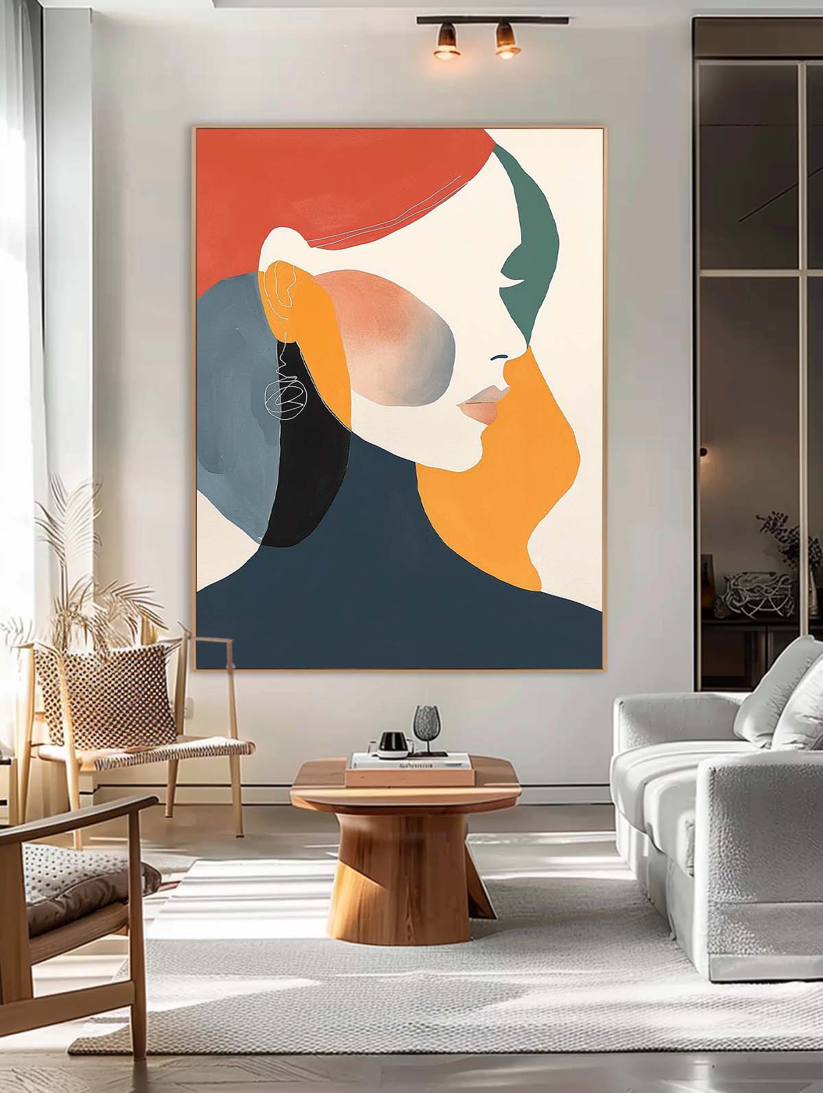 Modern Abstract Portrait Serene Modern
