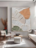 Textured 3D Leaf Wall Art Neutral Botanical