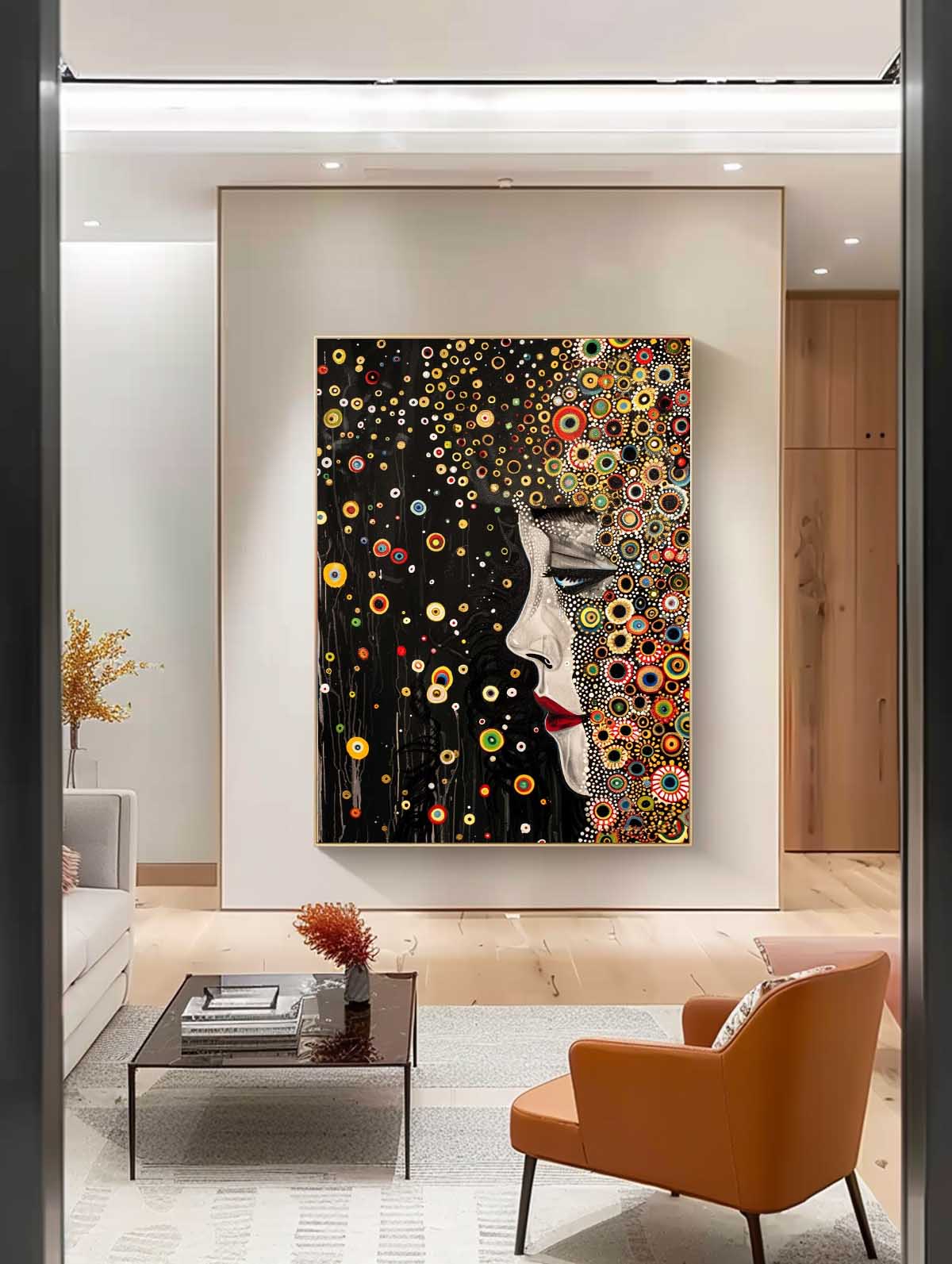 Klimt-Inspired Portrait Painting Luxurious