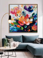 Peony Floral Bouquet Oil Painting