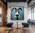 Surrealist Dog Painting Whimsical Pup Modern