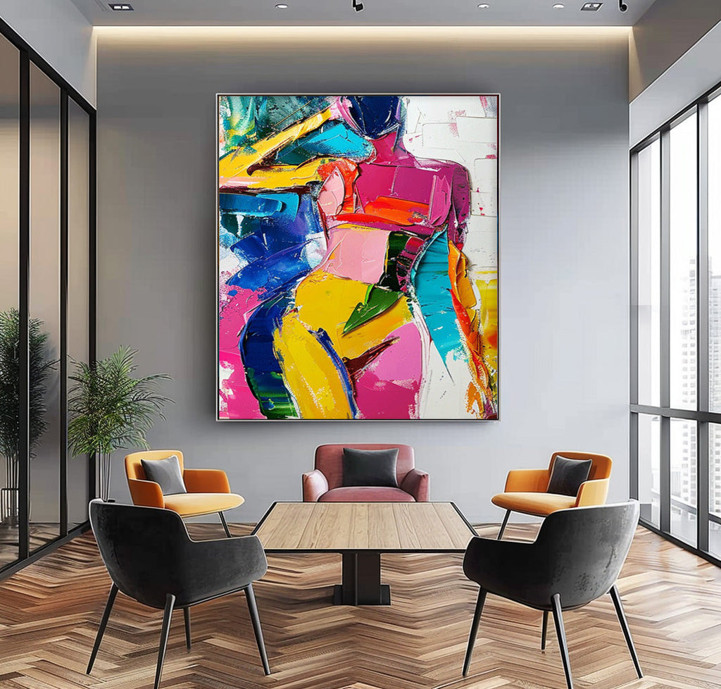 Bold Impasto Female Figure Painting