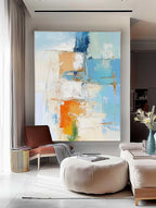 Modern Abstract Color Block Oil Painting
