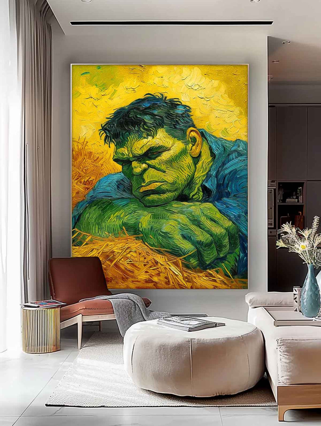 Hulk In Van Gogh Style Post Impressionist