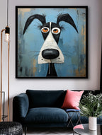 Surrealist Dog Painting Whimsical Pup Modern