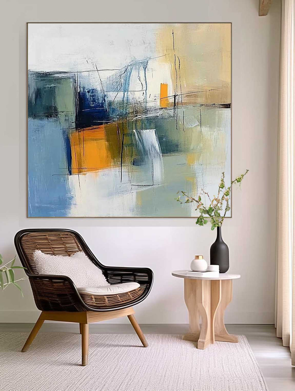 Wall Art Abstract Color Block Calm Serene