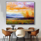 Wall Art Abstract Blending Soft Fresh Lake