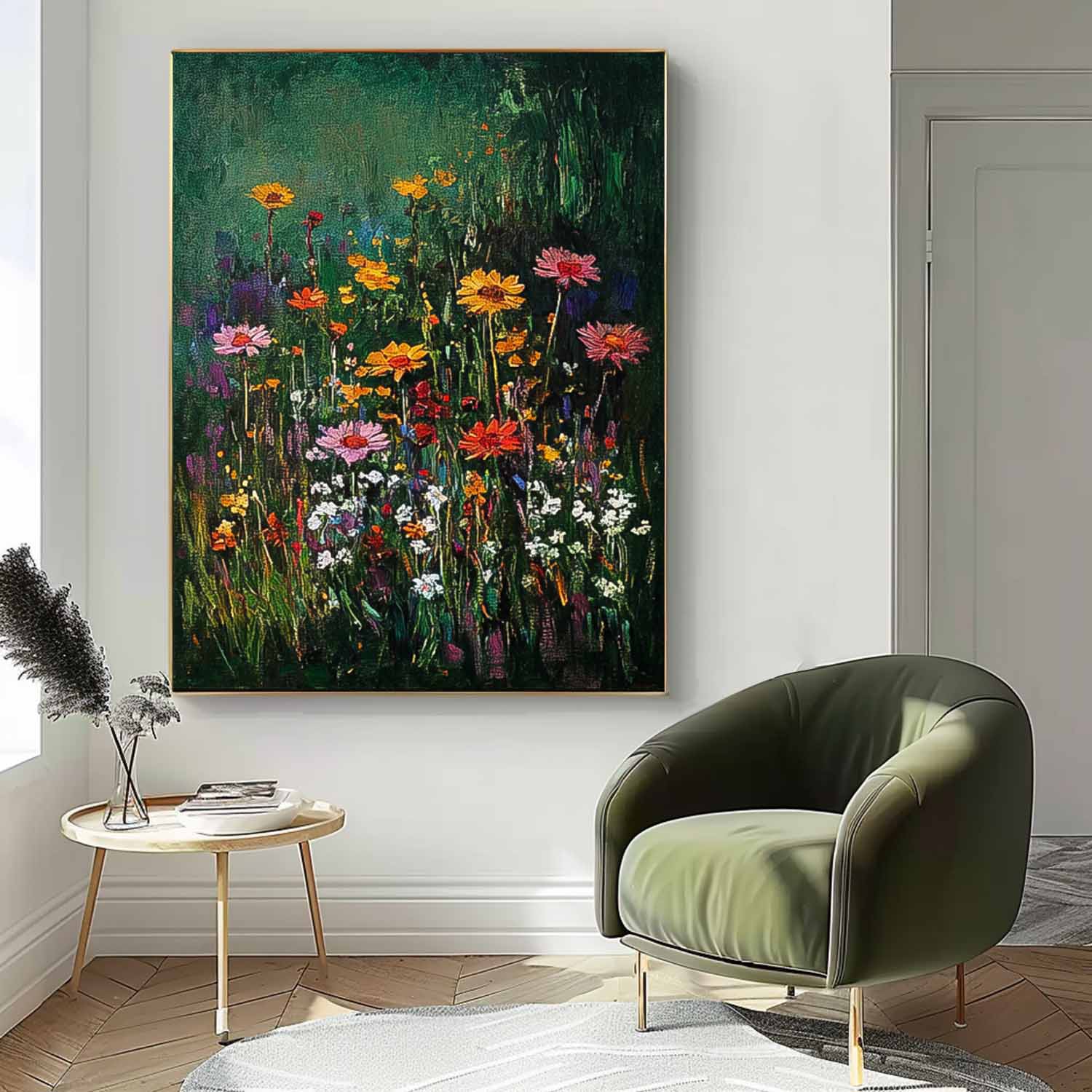 Textured Wildflower Meadow Impressionist