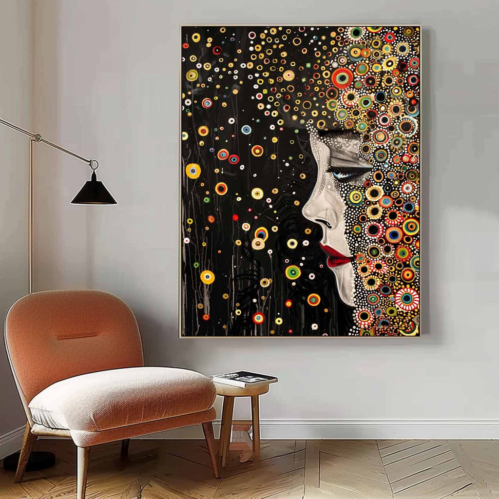 Klimt-Inspired Portrait Painting Luxurious