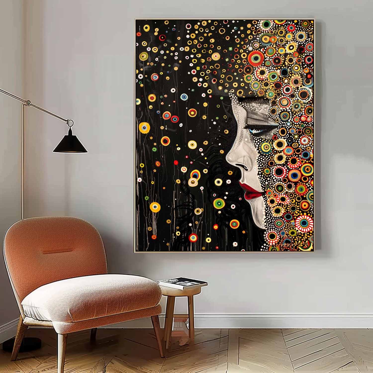 Klimt-Inspired Portrait Painting Luxurious
