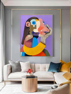 Cubist Surreal Portrait Oil Painting