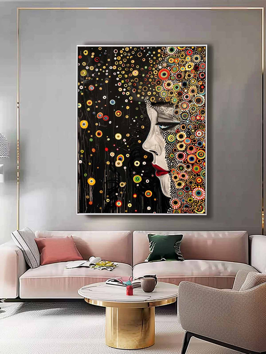 Klimt-Inspired Portrait Painting Luxurious