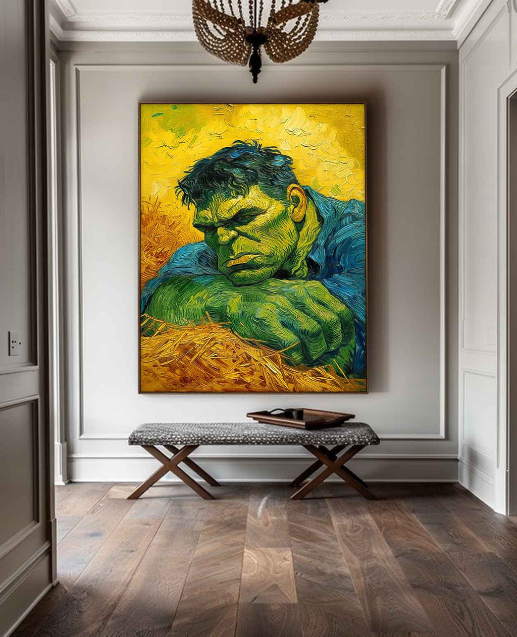Hulk In Van Gogh Style Post Impressionist