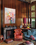 3D Textured Floral Impasto Painting Vibrant Pastels