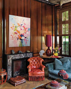 3D Textured Floral Impasto Painting Vibrant Pastels