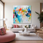 Wall Art Abstract Fluid Brushstroke Edgy