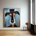 Surrealist Dog Painting Dapper Hound Modern Wall Art