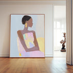 Figurative Painting Serene Woman Modern Wall Art