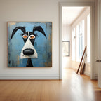 Surrealist Dog Painting Whimsical Pup Modern