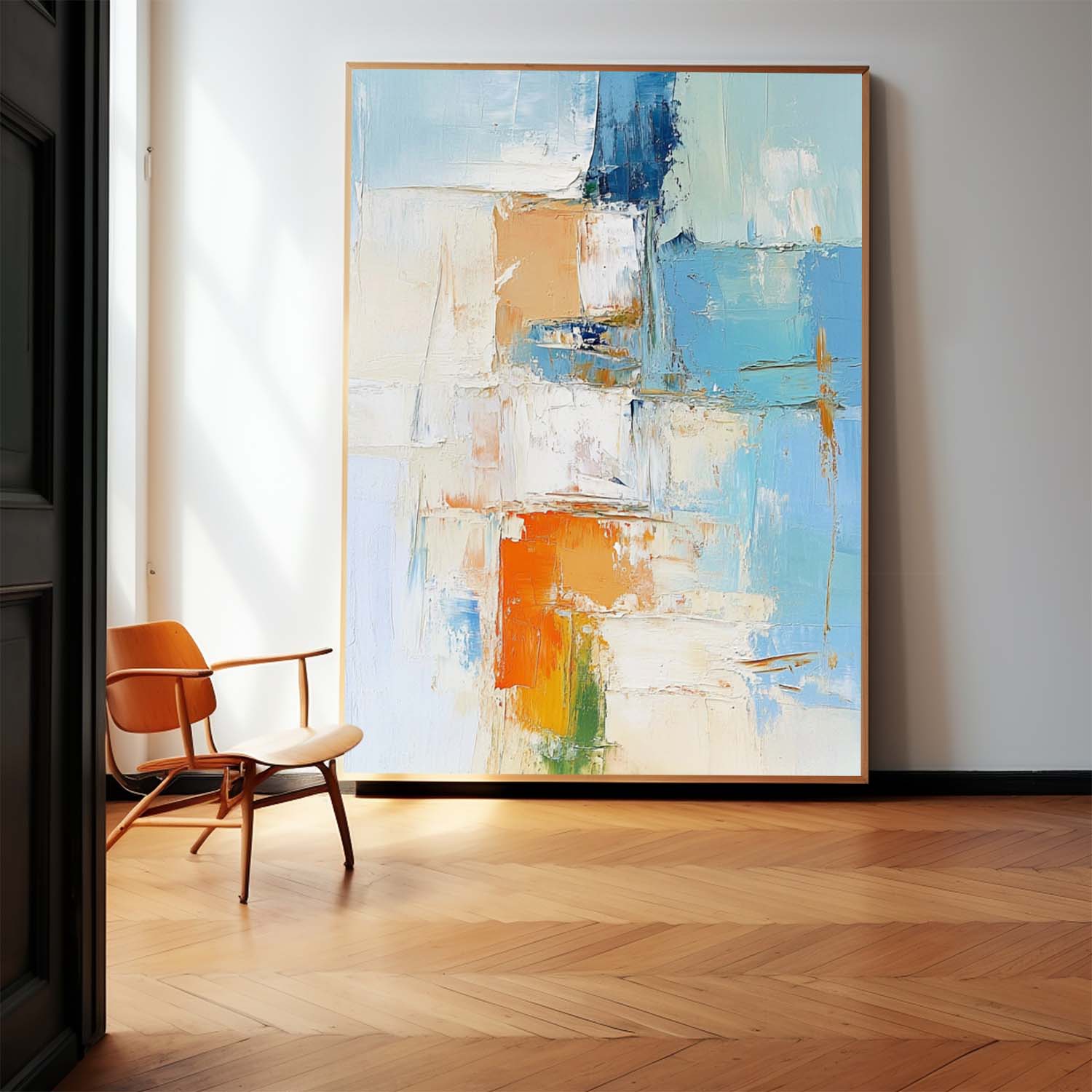 Modern Abstract Color Block Oil Painting