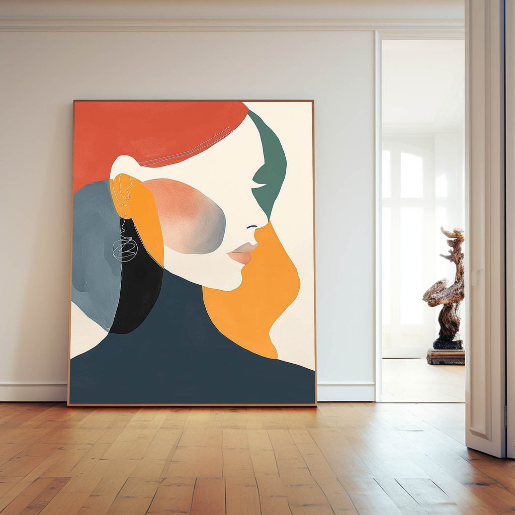 Modern Abstract Portrait Serene Modern