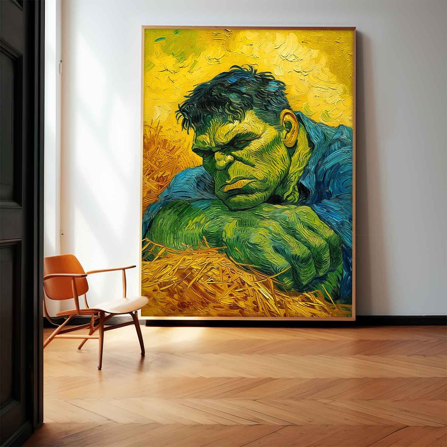 Hulk In Van Gogh Style Post Impressionist