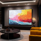 Wall Art Abstract Impasto Pop Painterly Raw