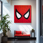 Spiderman Mask Close Up Minimalist Wall Art