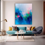 Wall Art Abstract Elegant Cool Tone Serene