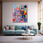 Wall Art Abstract Dense Cheerful Geometric
