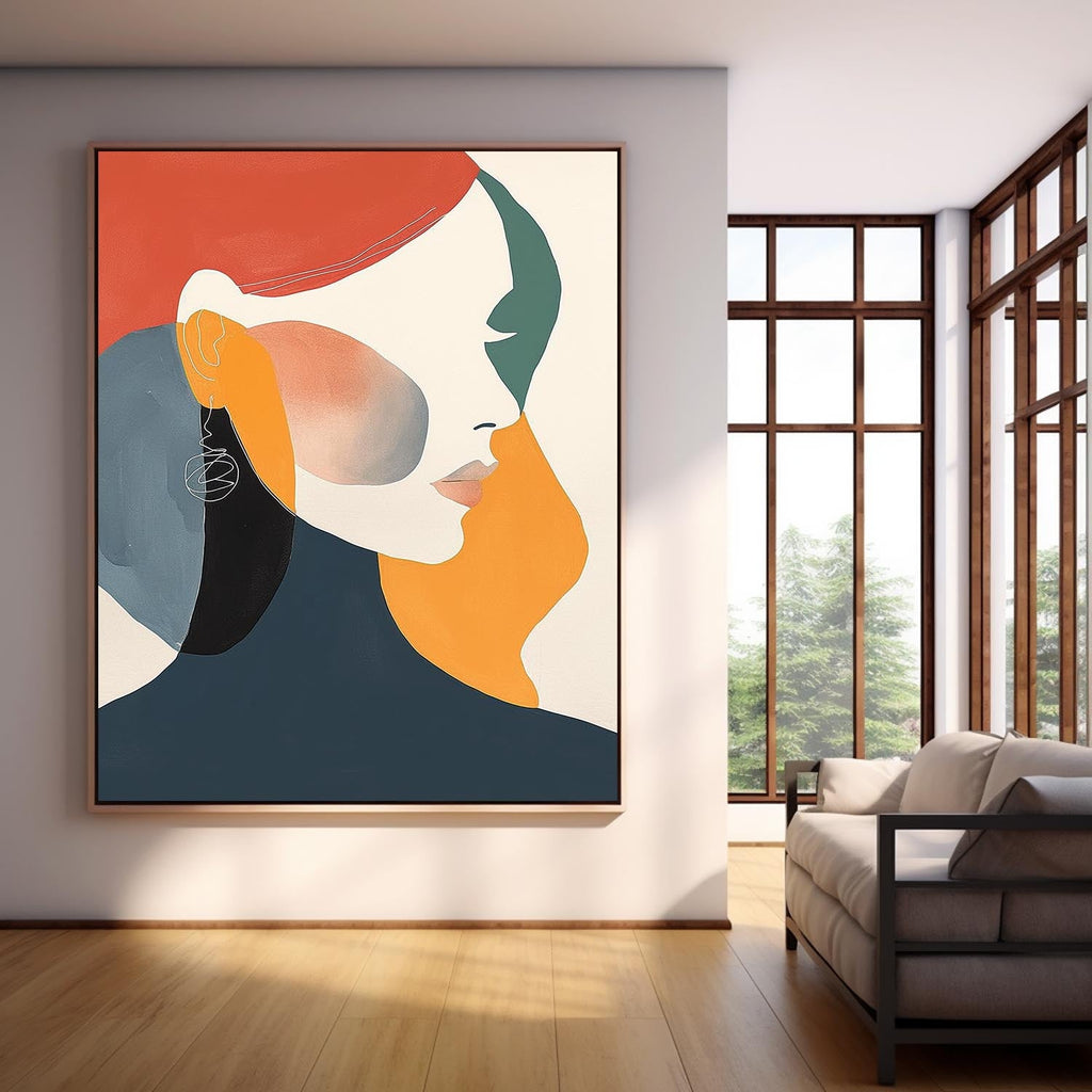 Modern Abstract Portrait Serene Modern