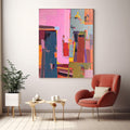 Wall Art Abstract Geometric Maximalist Block