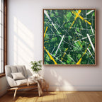 Wall Art Abstract Dynamic Brushstroke Contemporary