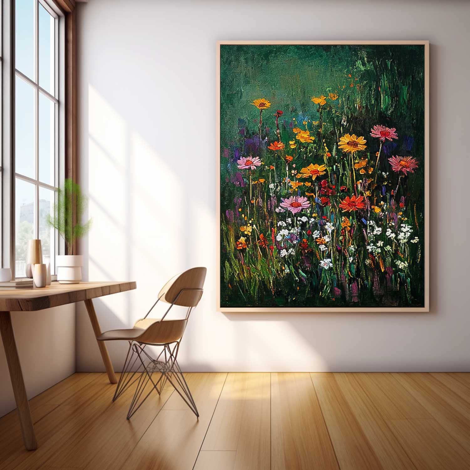 Textured Wildflower Meadow Impressionist