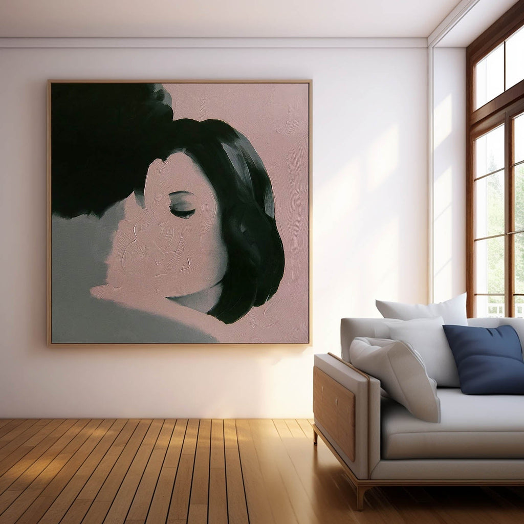 Minimalist Abstract Portrait Serene Modern