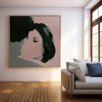 Minimalist Abstract Portrait Serene Modern