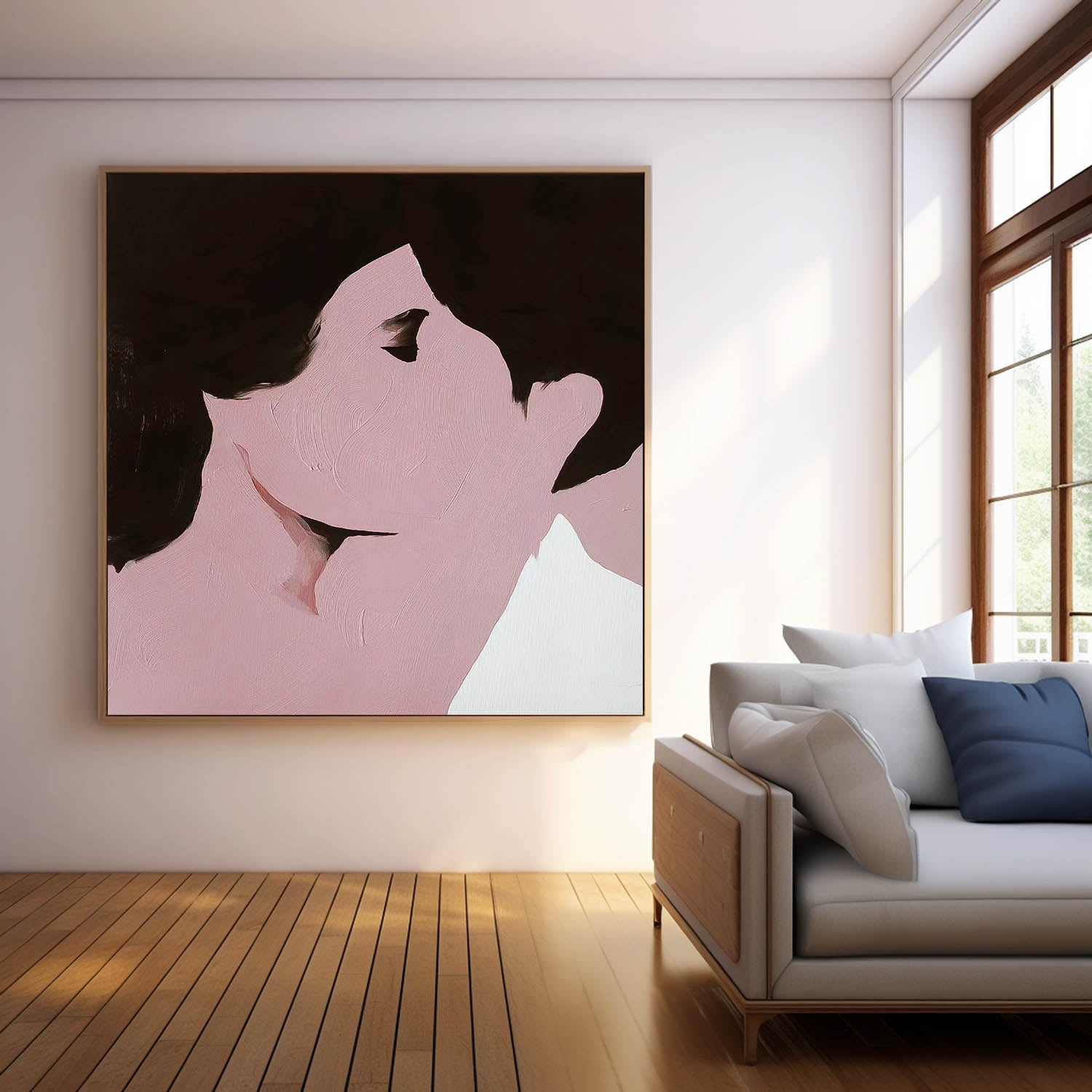 Minimalist Abstract Portrait Intimate Wall Art Elegant
