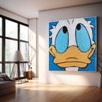 Textured Grumpy Donald Duck Painting Bold