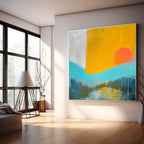 Wall Art Abstract Geometric Block Serene