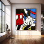 Pop Art Mickey and Donald Hands Graffiti Painting
