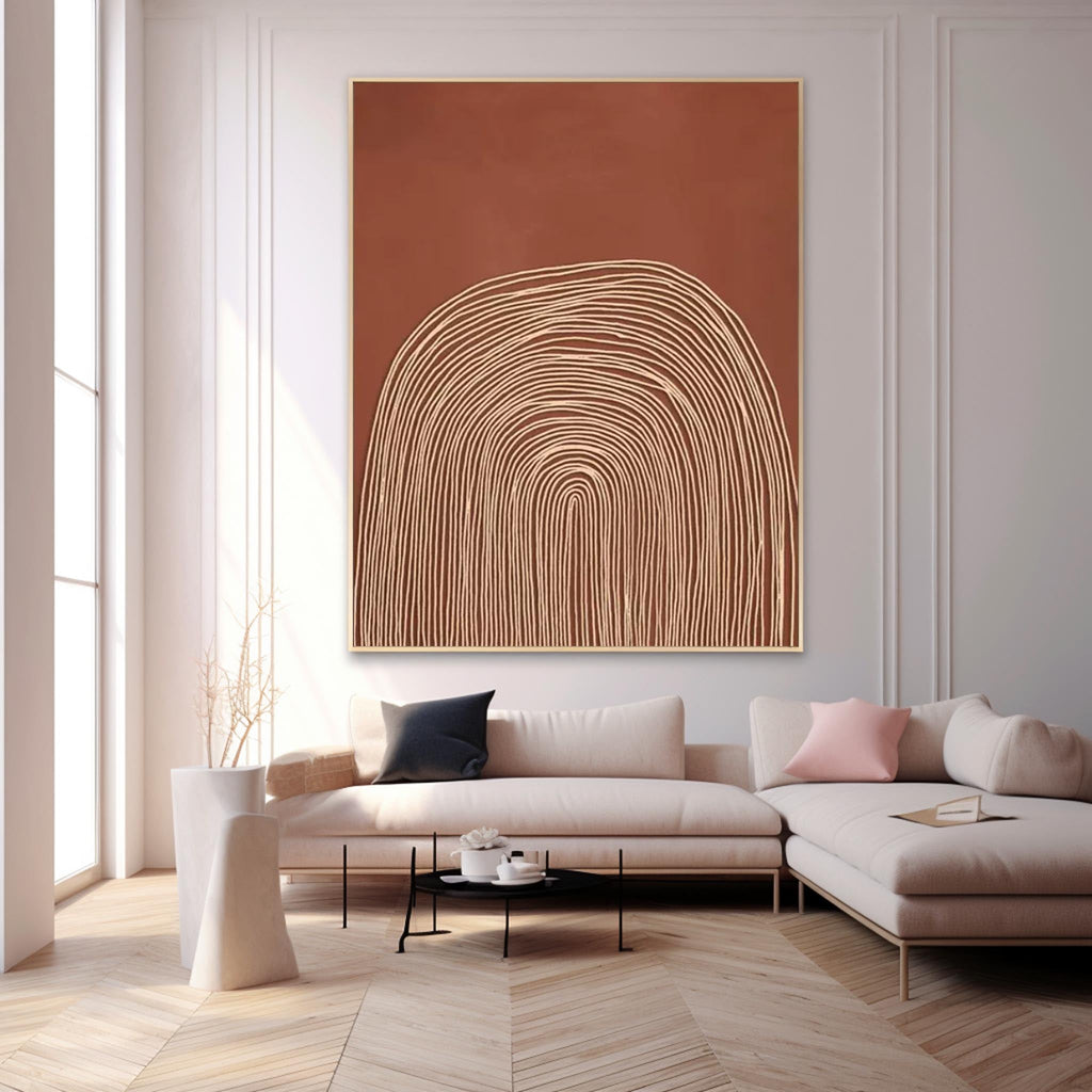 Minimalist Terracotta Arch Wall Art