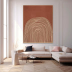 Minimalist Terracotta Arch Wall Art