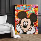 Pop Art Mickey Mouse Painting Vibrant Wall Art