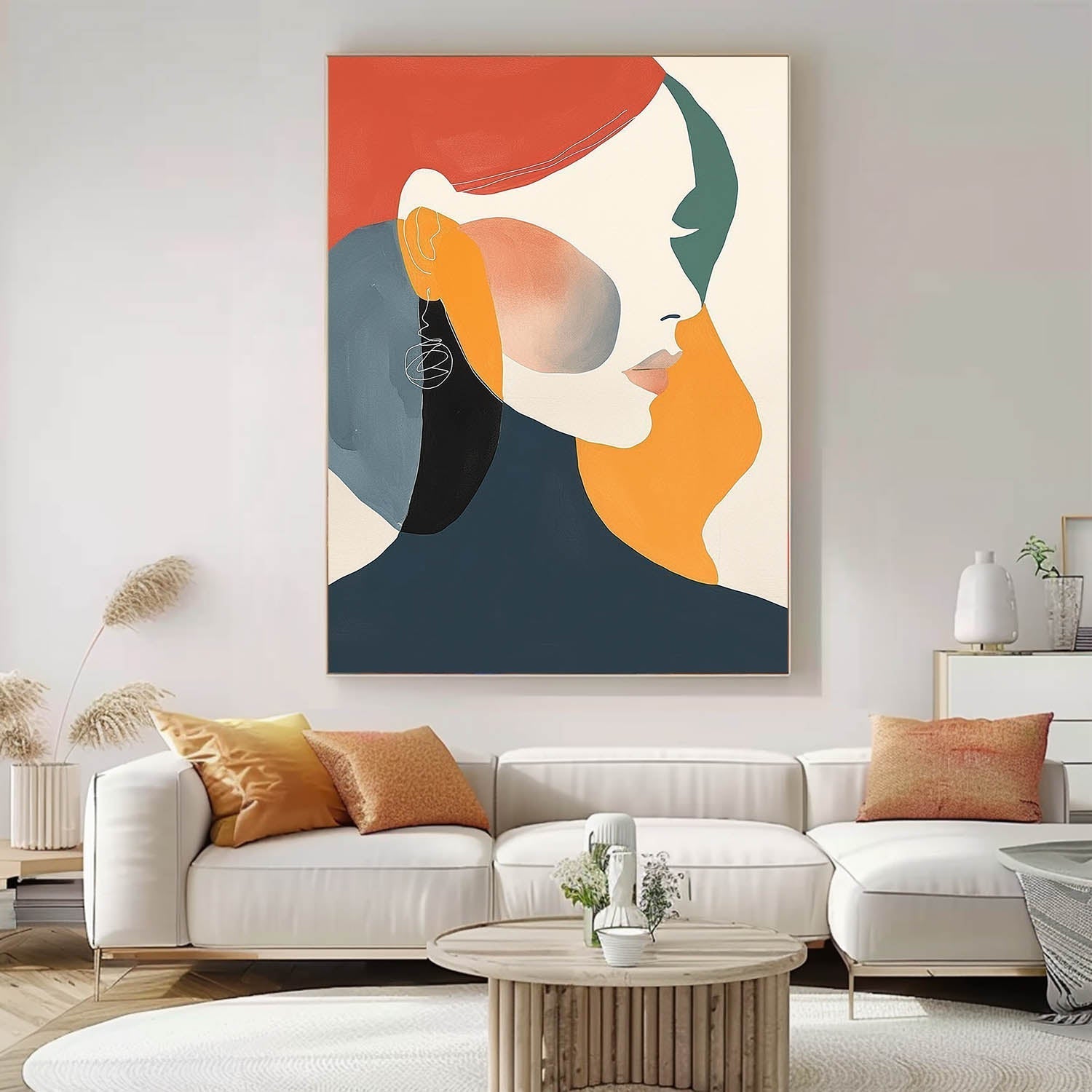 Modern Abstract Portrait Serene Modern