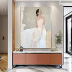 Minimalist Ballerina Painting Serene Wall Art Elegant