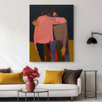 Modern Expressionist Embrace Painting Intimate