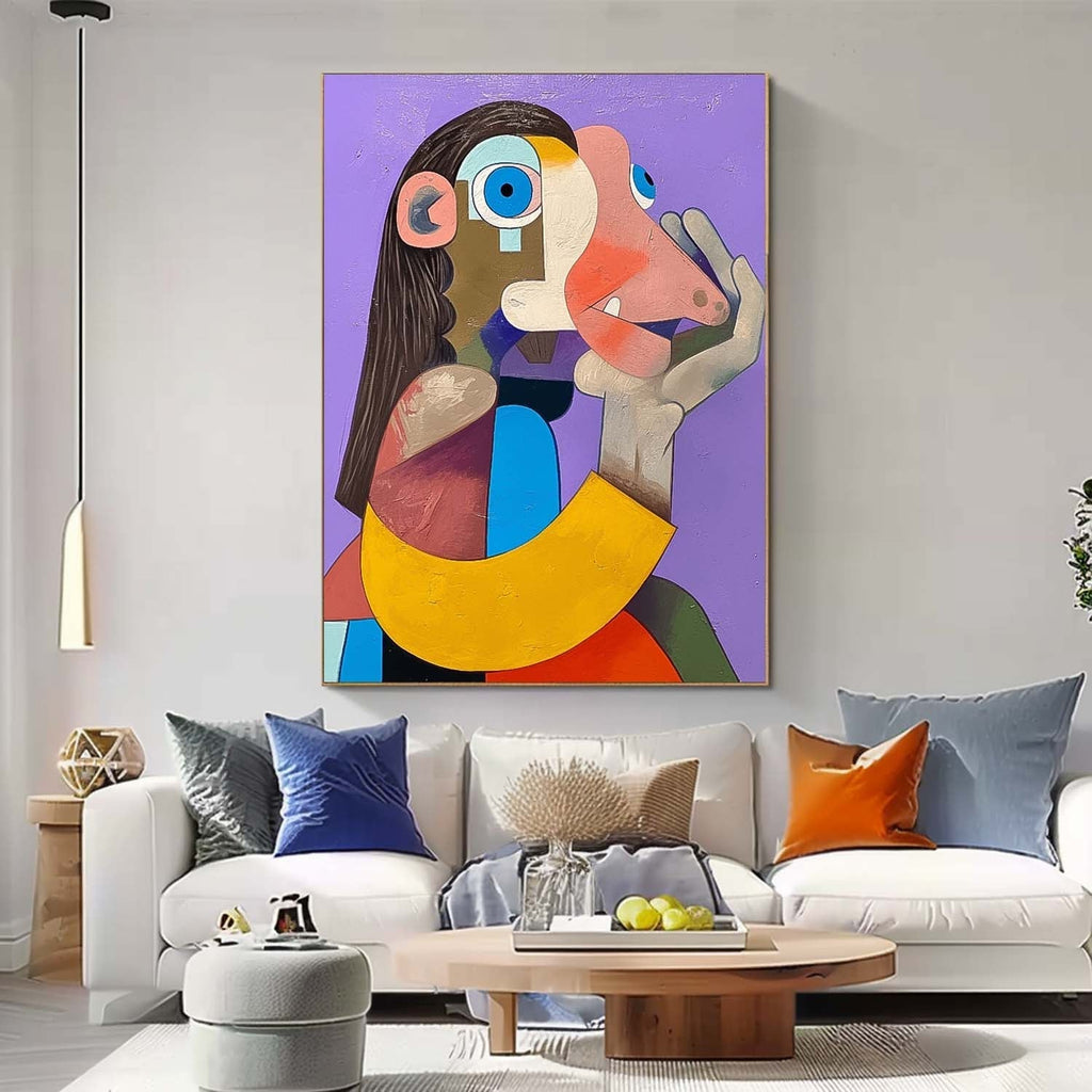Cubist Surreal Portrait Oil Painting