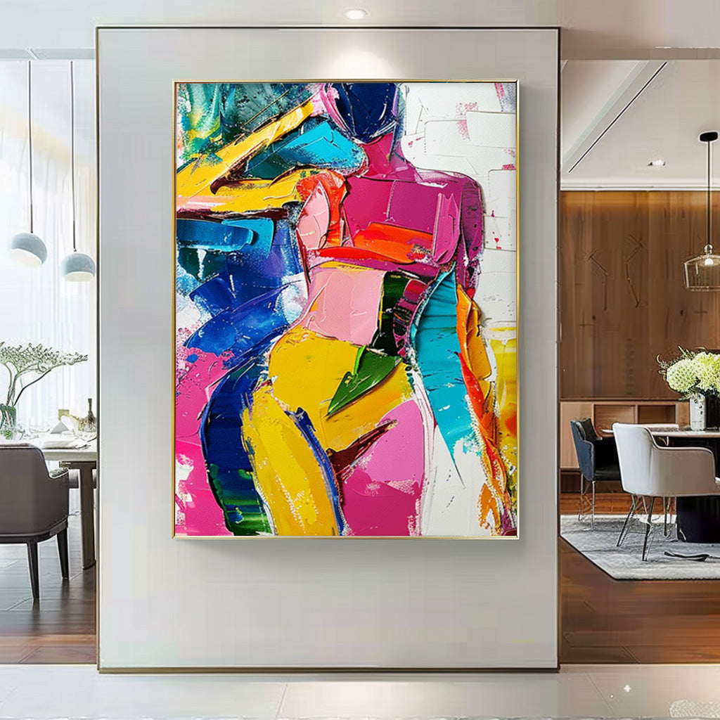 Bold Impasto Female Figure Painting