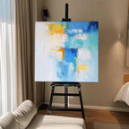 Coastal Abstract Color Block Oil Painting