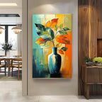 Wall Art Abstract Geometric Floral Vase